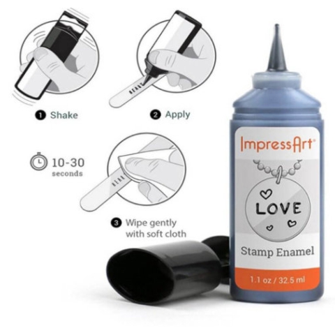 Enamel Black Impress Art Enamel Black Impress Art